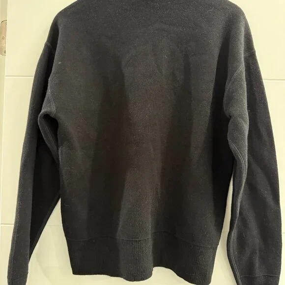 NWT Everlane The Cotton-Merino Sweatshirt Black Base - Size M - Picture 4 of 4